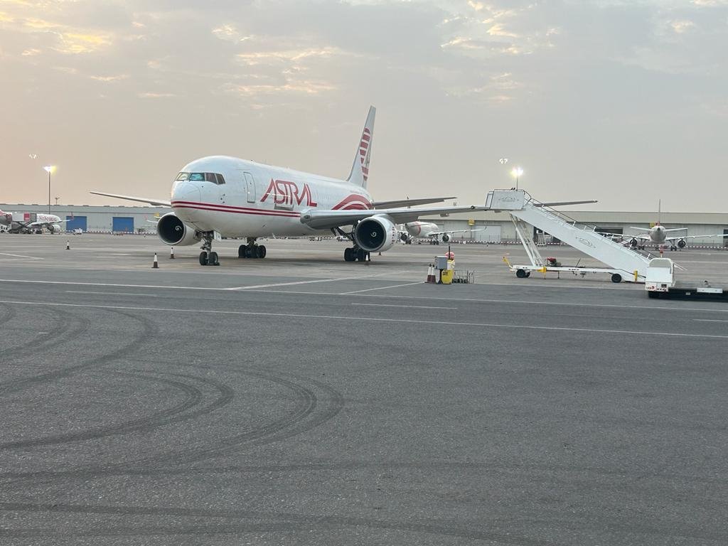 Air freight cargo plane